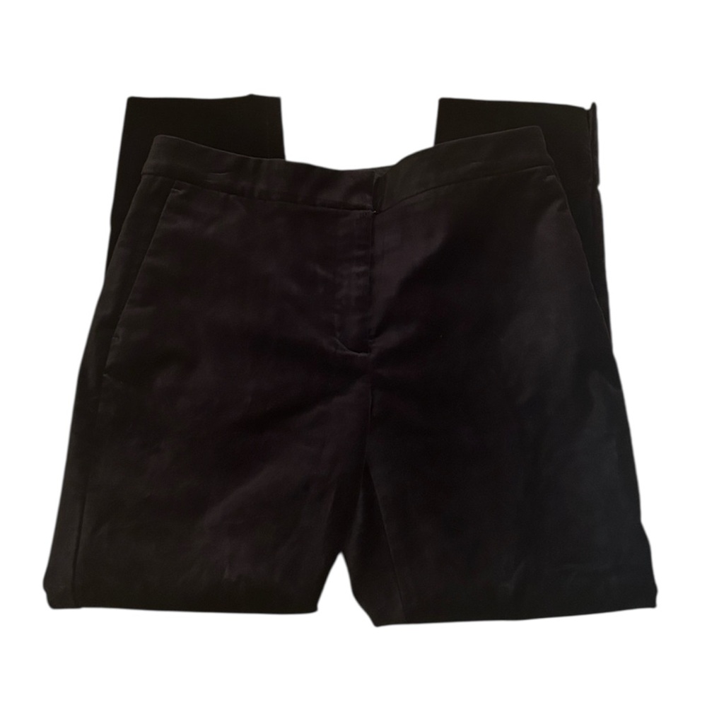 Ann Taylor Velvet Black Pants Pockets Piping Size 4P